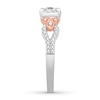 Thumbnail Image 3 of Diamond Promise Ring 1/2 ct tw Princess/Round 10K Two-Tone Gold