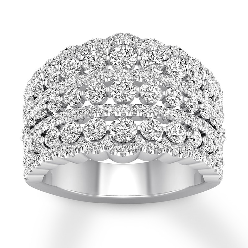Main Image 1 of Diamond Anniversary Ring 2 carats tw Round 14K White Gold