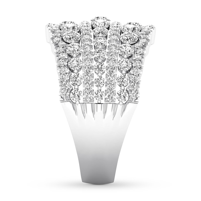 Main Image 3 of Diamond Anniversary Ring 2 carats tw Round 14K White Gold