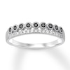 Thumbnail Image 0 of Black & White Diamond Anniversary Ring 1/4 ct tw 10K White Gold