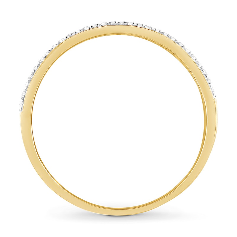 Diamond Anniversary Ring 1/6 carat tw Round 10K Yellow Gold