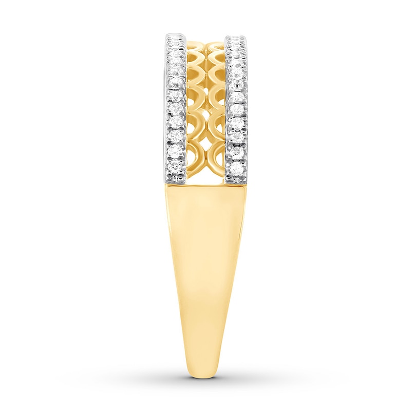Diamond Anniversary Ring 1/6 carat tw Round 10K Yellow Gold