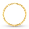 Thumbnail Image 2 of Black & White Diamond Band 1/8 ct tw Bezel-set 10K Yellow Gold