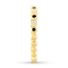 Thumbnail Image 3 of Black & White Diamond Band 1/8 ct tw Bezel-set 10K Yellow Gold