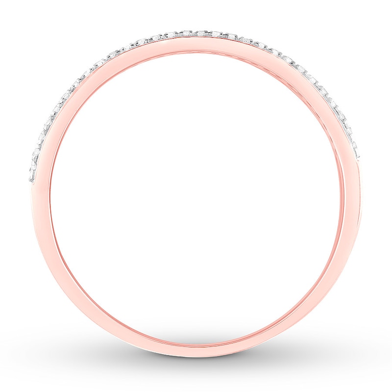 Diamond Anniversary Ring 1/6 carat tw Round 10K Rose Gold