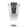 Thumbnail Image 2 of Black & White Diamond Men's Ring 1-1/2 ct tw 10K White Gold