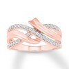 Thumbnail Image 0 of Diamond Wave Band 1/5 carat tw Round 10K Rose Gold