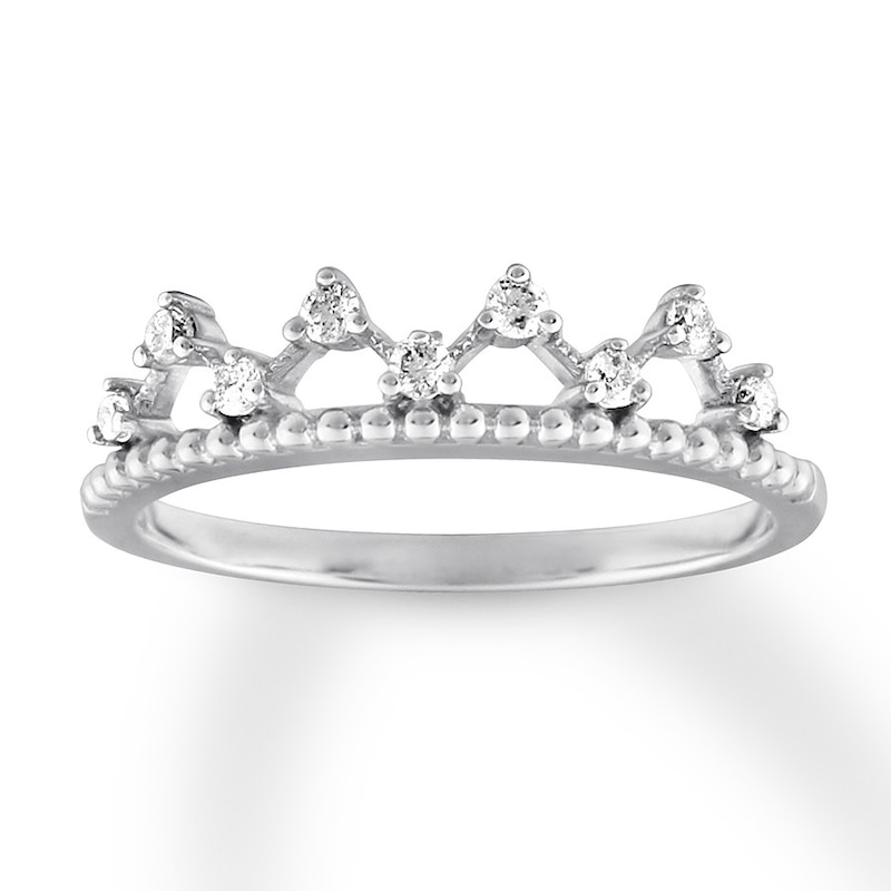 Diamond Tiara Ring 1/6 ct tw Round 10K White Gold