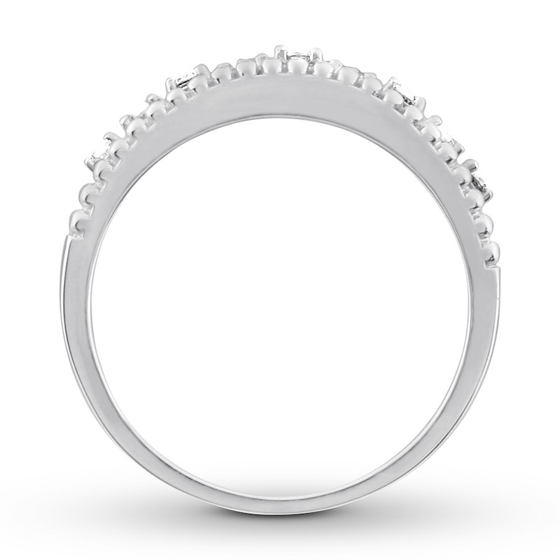 Diamond Tiara Ring 1/6 ct tw Round 10K White Gold