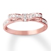 Thumbnail Image 1 of Diamond Bow Ring 1/4 carat tw Round 10K Rose Gold