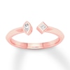 Thumbnail Image 0 of Diamond Deconstructed Ring 1/10 ct tw Bezel-set 14K Rose Gold