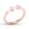 Thumbnail Image 3 of Diamond Deconstructed Ring 1/10 ct tw Bezel-set 14K Rose Gold