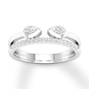 Thumbnail Image 0 of Diamond Ring 1/3 carat tw Pear-shaped/Round 14K White Gold
