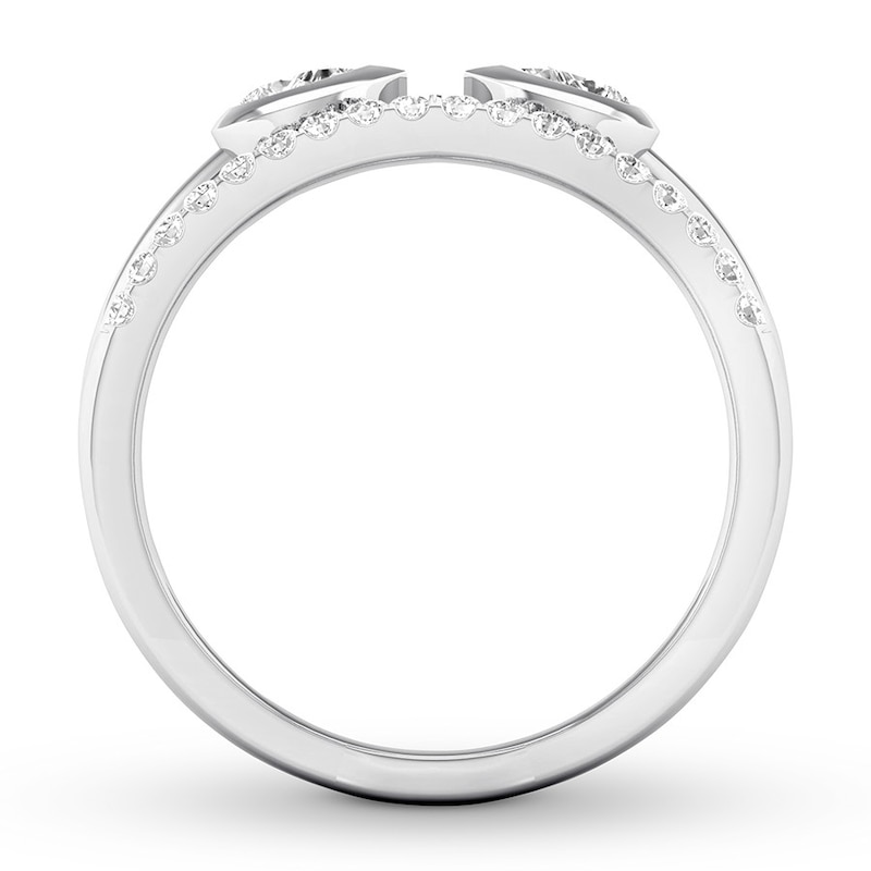 Diamond Ring 1/3 carat tw Pear-shaped/Round 14K White Gold