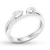 Thumbnail Image 3 of Diamond Ring 1/3 carat tw Pear-shaped/Round 14K White Gold