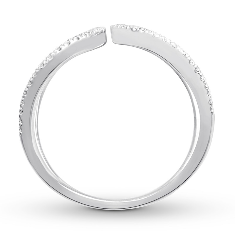 Diamond Loop Ring 3/8 carat tw Round 10K White Gold