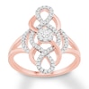 Thumbnail Image 0 of Diamond Knot Ring 1/3 carat tw Round 10K Rose Gold
