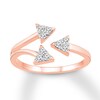 Thumbnail Image 0 of Diamond Arrowhead Ring 1/4 carat tw Round 10K Rose Gold