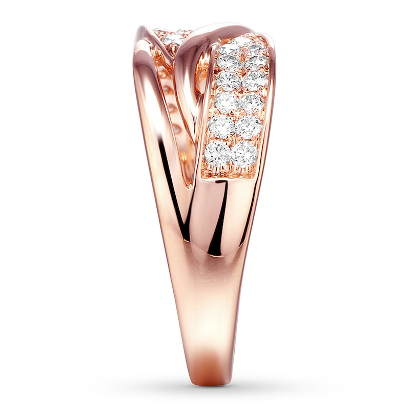 Diamond Ring 3/8 carat tw Round 10K Rose Gold