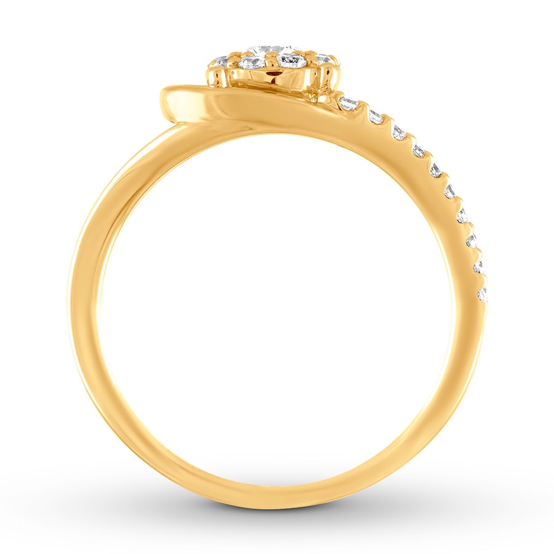 Diamond Ring 1/2 carat tw Round 14K Yellow Gold