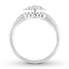 Thumbnail Image 2 of Diamond Ring 3/4 carat tw Princess/Round 14K White Gold