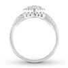 Thumbnail Image 2 of Diamond Ring 3/4 carat tw Princess/Round 14K White Gold