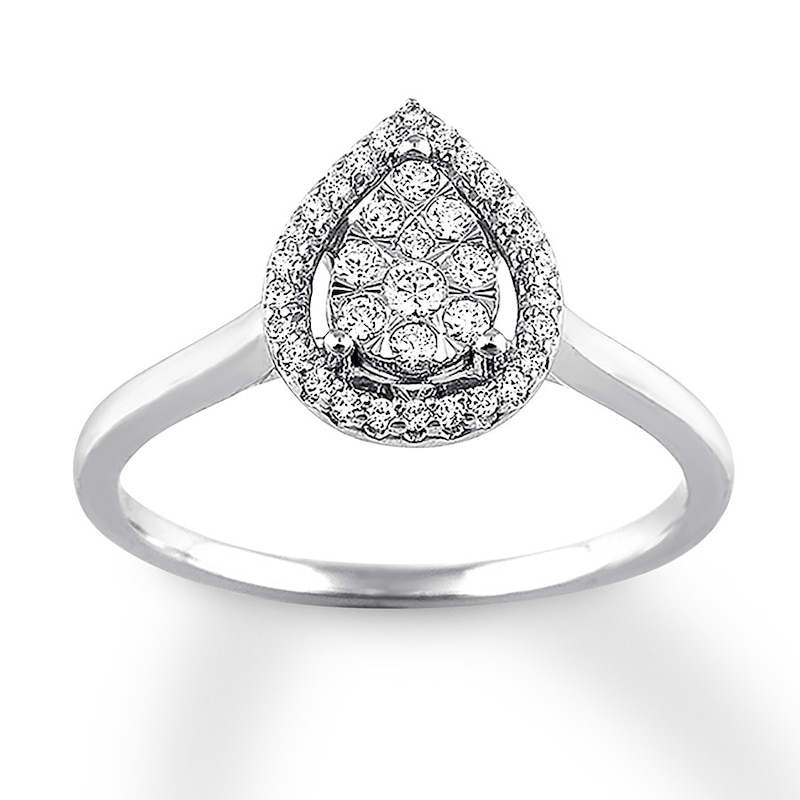 Diamond Composite Ring 1/4 ct tw 10K White Gold