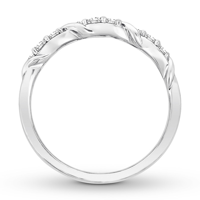 Main Image 2 of Diamond Anniversary Ring 1/4 carat tw 10K White Gold