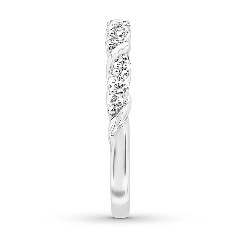 Main Image 3 of Diamond Anniversary Ring 1/4 carat tw 10K White Gold