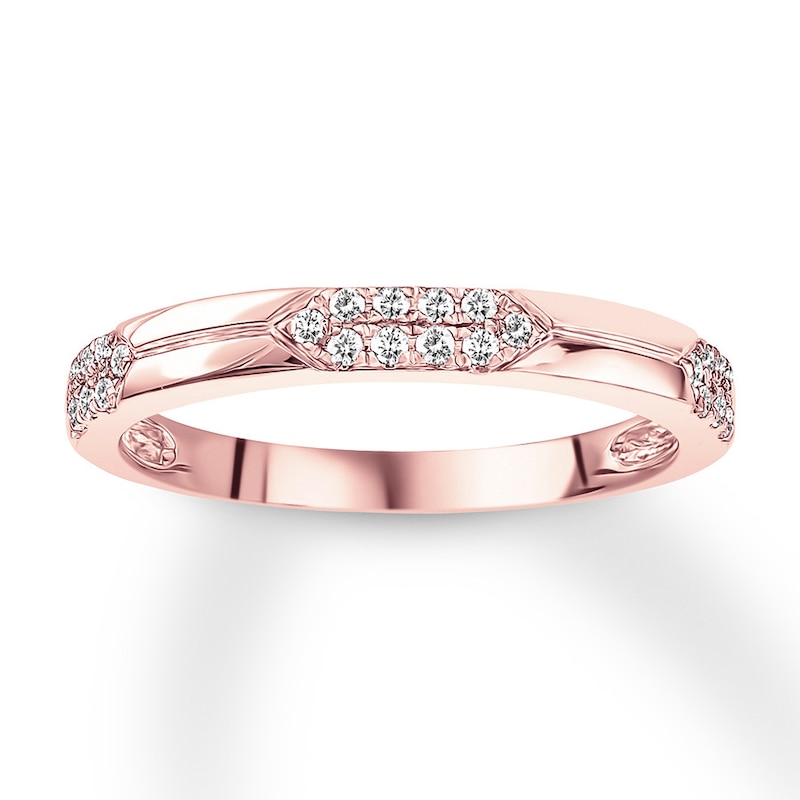 Diamond Stackable Ring 1/6 ct tw Round-cut 10K Rose Gold