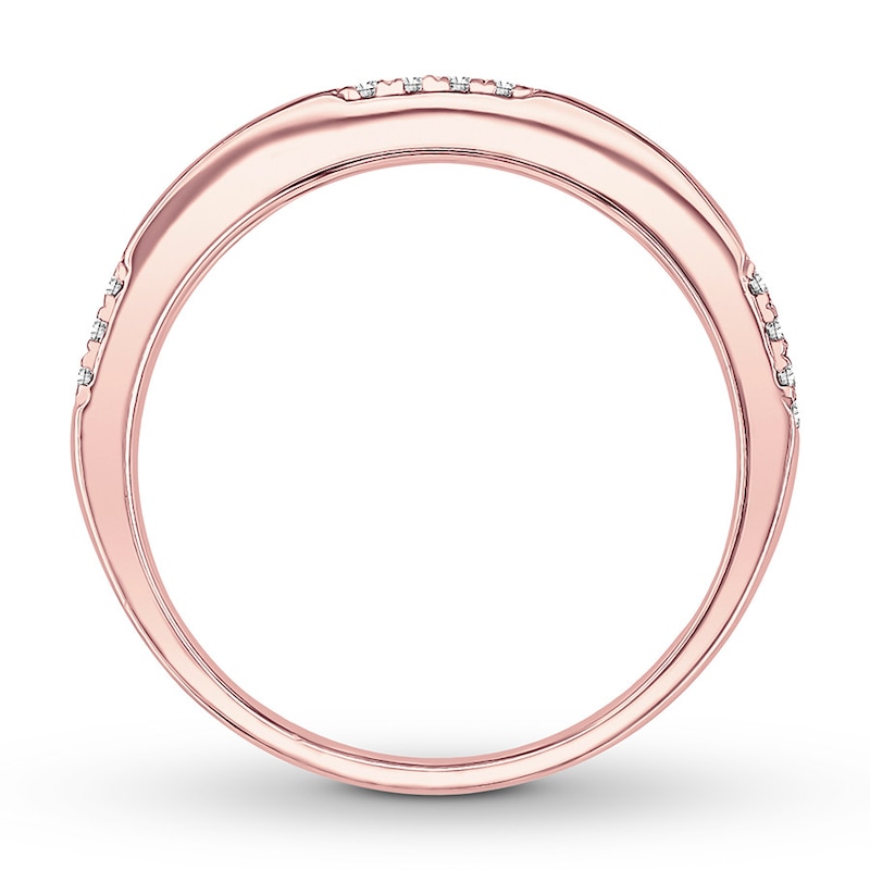 Diamond Stackable Ring 1/6 ct tw Round-cut 10K Rose Gold