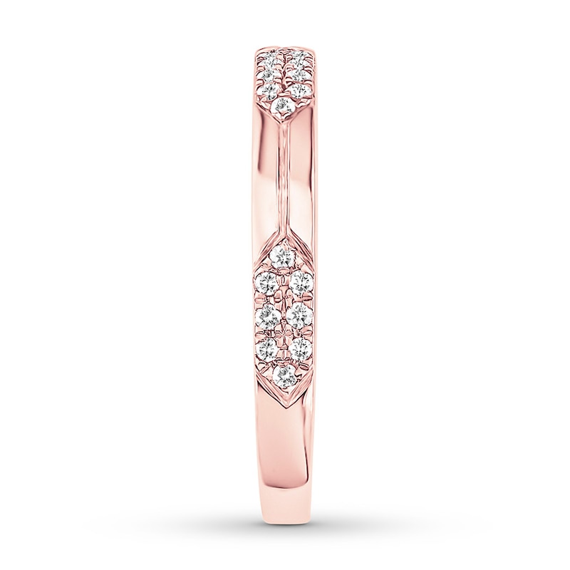 Diamond Stackable Ring 1/6 ct tw Round-cut 10K Rose Gold
