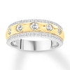 Thumbnail Image 0 of Diamond Anniversary Ring 5/8 ct tw Bezel-set 14K Two-Tone Gold