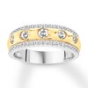Thumbnail Image 0 of Diamond Anniversary Ring 5/8 ct tw Bezel-set 14K Two-Tone Gold