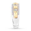 Thumbnail Image 2 of Diamond Anniversary Ring 5/8 ct tw Bezel-set 14K Two-Tone Gold
