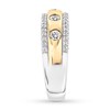 Thumbnail Image 2 of Diamond Anniversary Ring 5/8 ct tw Bezel-set 14K Two-Tone Gold