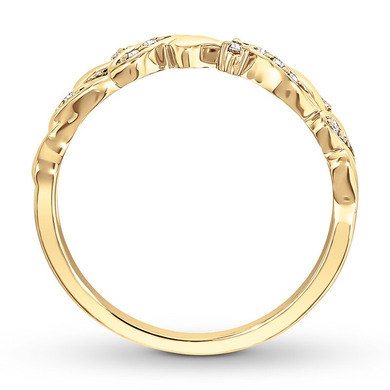 Main Image 2 of Diamond Anniversary Ring 1/10 ct tw Round 10K Yellow Gold