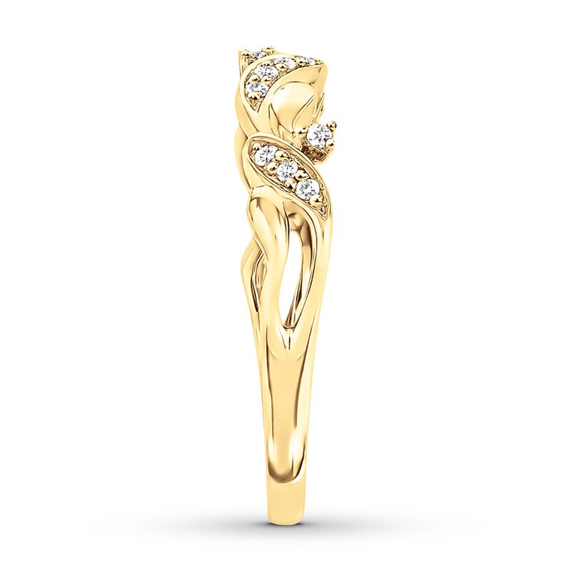 Main Image 3 of Diamond Anniversary Ring 1/10 ct tw Round 10K Yellow Gold