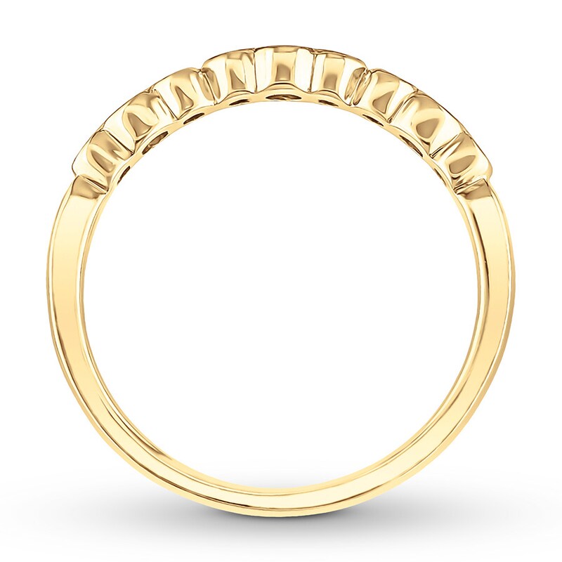 Diamond Anniversary Ring 1/4 ct tw Bezel-set 10K Yellow Gold