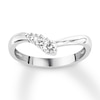 Thumbnail Image 0 of Diamond Contour Ring 1/4 carat tw Round-cut 14K White Gold