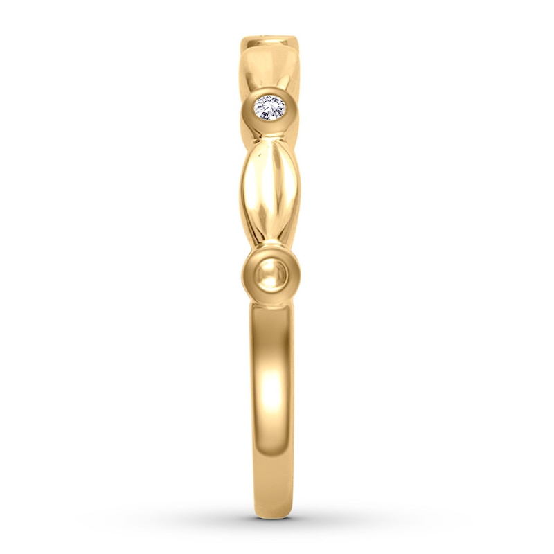 Diamond Anniversary Ring 1/20 ct tw Bezel-set 10K Yellow Gold