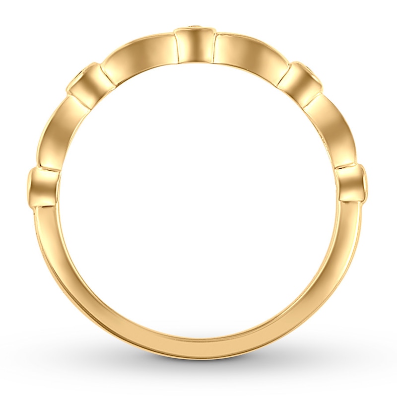 Diamond Anniversary Ring 1/20 ct tw Bezel-set 10K Yellow Gold