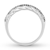 Thumbnail Image 1 of Black & White Diamond Anniversary Ring 1/2 ct tw 10K White Gold