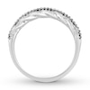 Thumbnail Image 2 of Black & White Diamond Anniversary Ring 1/2 ct tw 10K White Gold