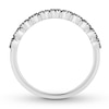 Thumbnail Image 2 of Black Diamond Anniversary Ring 1/5 ct tw 10K White Gold