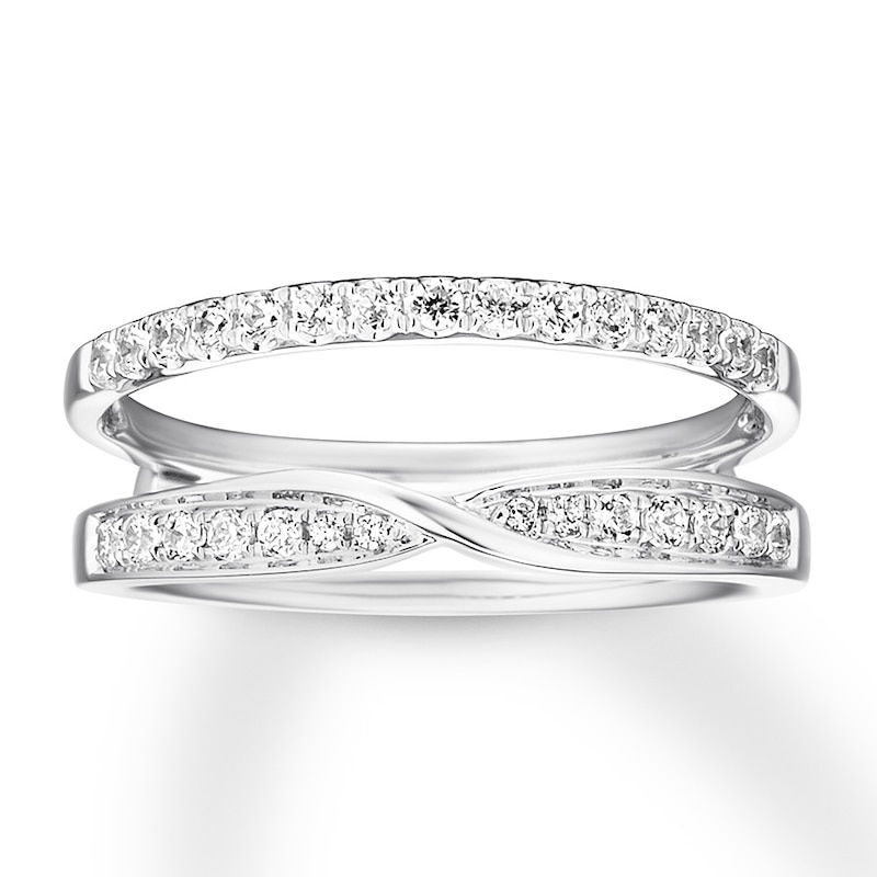 Diamond Enhancer Ring 1/3 carat tw Round-cut 14K White Gold