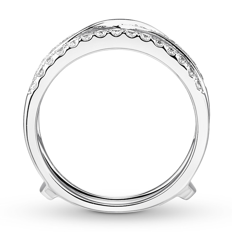 Diamond Enhancer Ring 1/3 carat tw Round-cut 14K White Gold