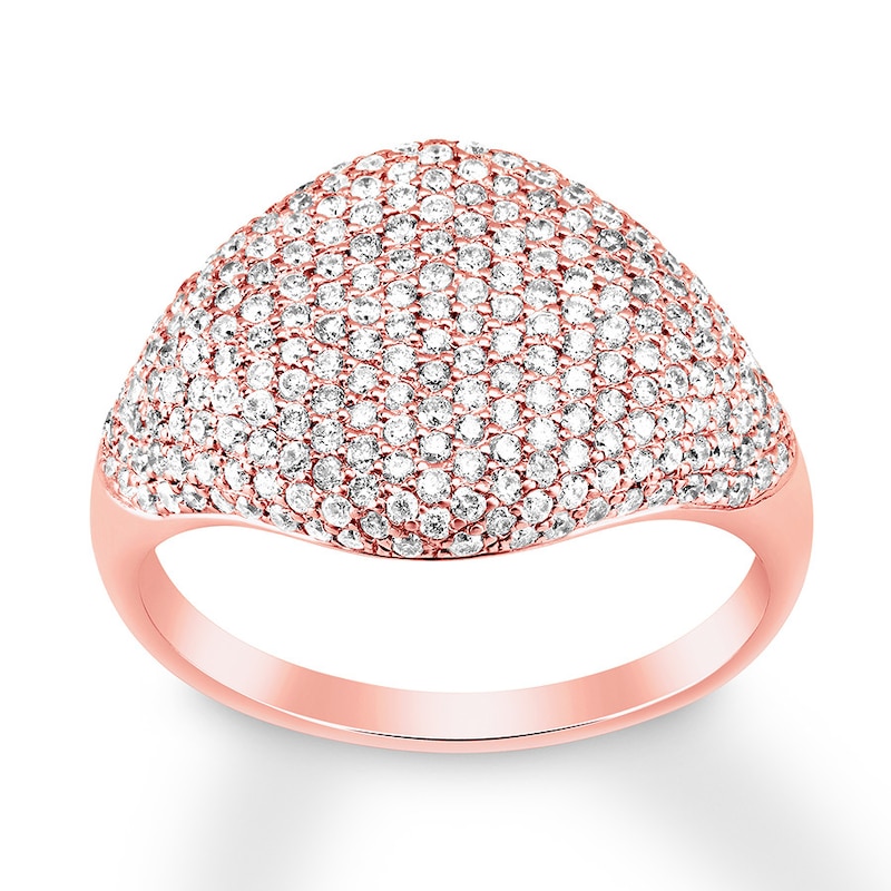 House of Virtruve Diamond Dome Ring 1 ct tw Round 14K Rose Gold