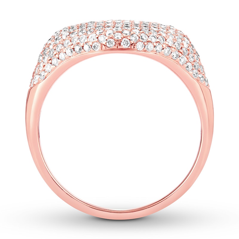 House of Virtruve Diamond Dome Ring 1 ct tw Round 14K Rose Gold