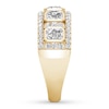 Thumbnail Image 3 of Diamond Anniversary Ring 1-1/2 ct tw Emerald-cut/Round 14K Gold